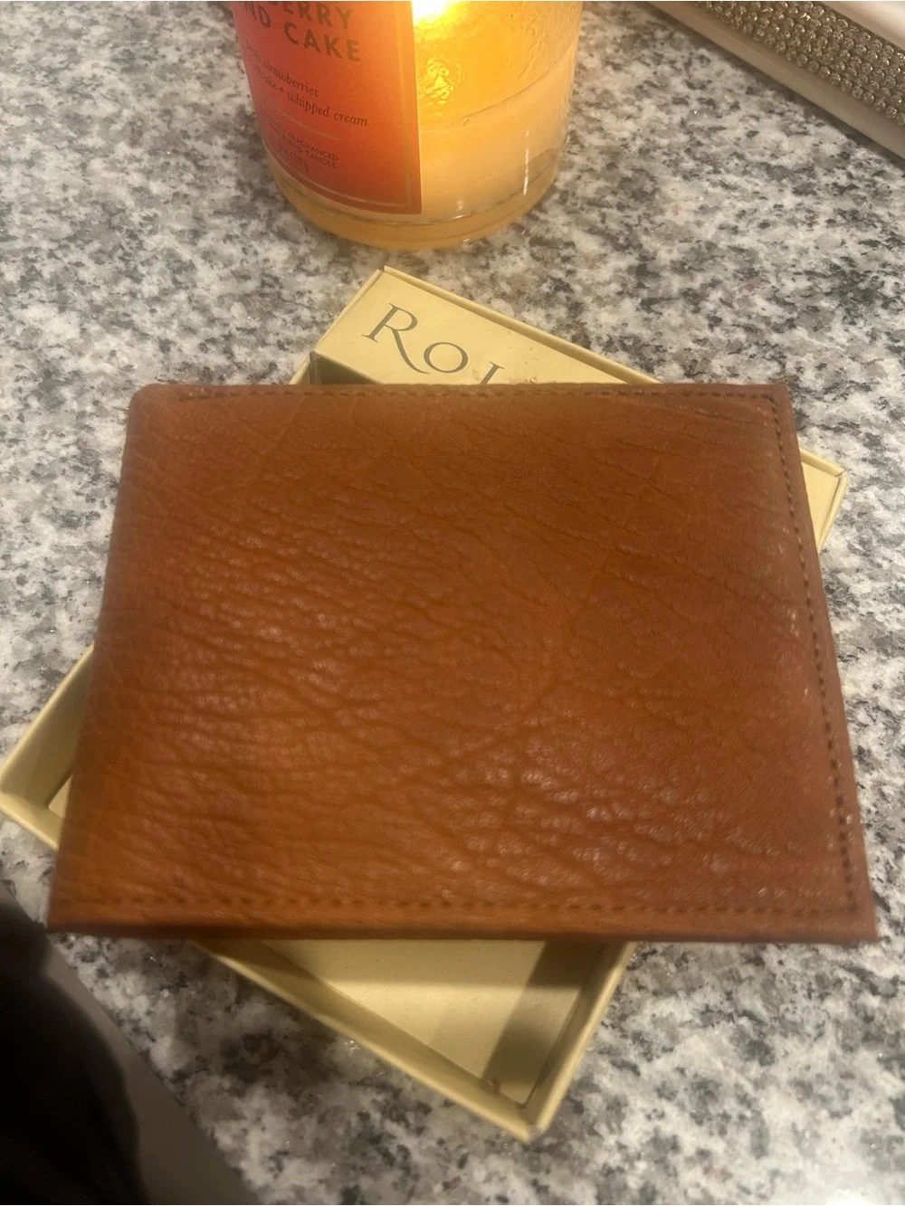 Rolfs Leather Money Clip Wallet - Tan Brown-New with box